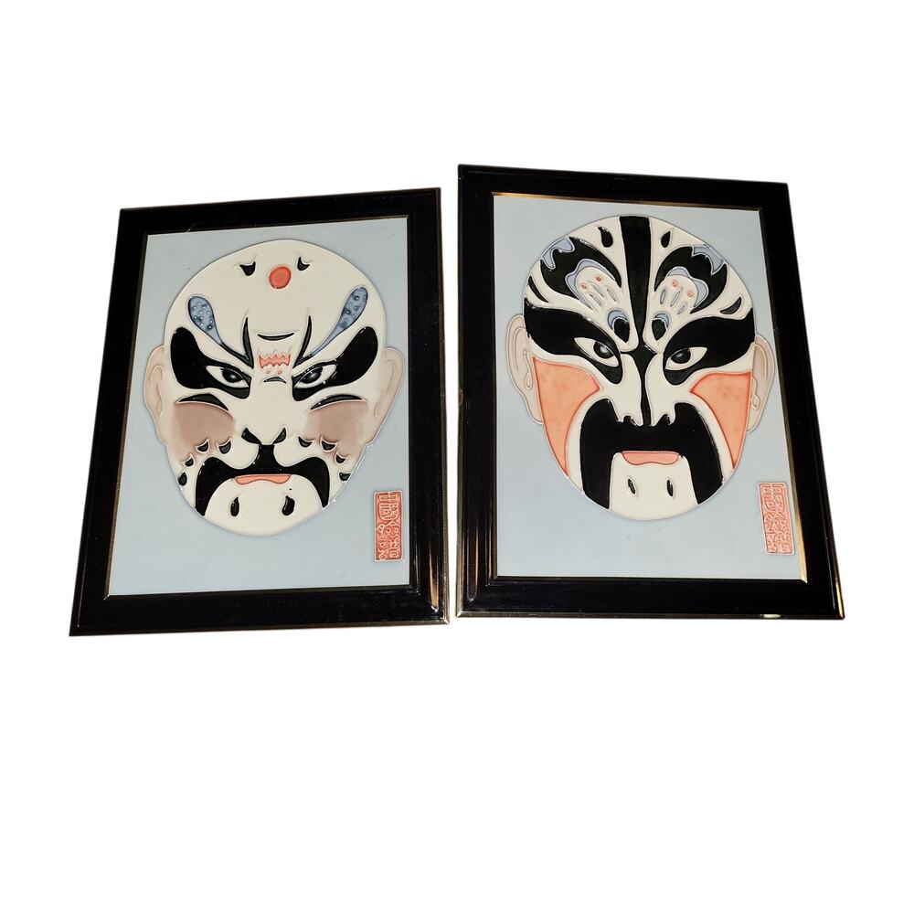 Fang san chi painted framed tiles
